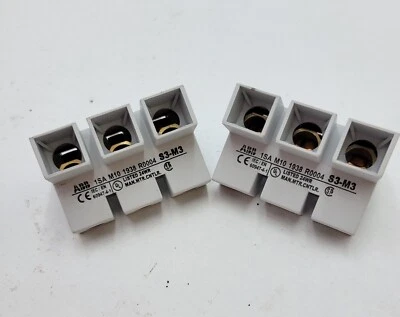 2 Pieces Set ABB 1SA-M10-1938-R0004 Line Barrier 63 Amp 600VAC Type MS325 S3-M3 - Image 1 of 4