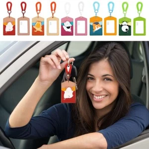 Multicolor Card Cover PU Card Sleeves Funny Card Holder Word Card - Afbeelding 1 van 17