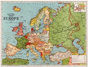 11206.Decoration Poster.Home room Wall art decor.1920 Europe countries map - Picture 1 of 1