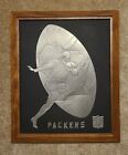 GREEN BAY PACKERS VINTAGE PEWTER METAL PLAQUE LARGE 22.5" x 18.5" VERY RARE ITEM