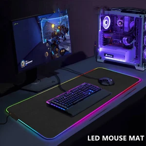 90x40cm Anti-Slip Extra Large Gaming Mouse Mat Desk PC Laptop Keyboard Pad - Picture 1 of 17