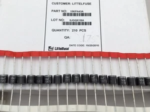 15KPA43A Littelfuse, 15kW 43 VWM 69.8 VC 216.3 Amp, Diodo TVS, Unidireccional  - Imagen 1 de 1