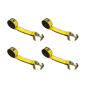 USA Heavy Duty 4 Pack 2" x 10' TJ Combo Hook Towing Straps For Truck Wrecker - Foto 1 di 7