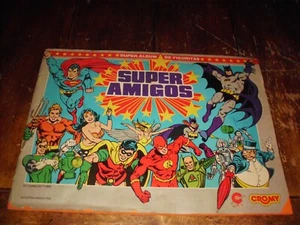 VINTAGE SUPER FRIENDS STICKER ALBUM JUSTICE LEAGUE AMERICA RARE JLA 1ST ED. 1985 - Picture 1 of 24
