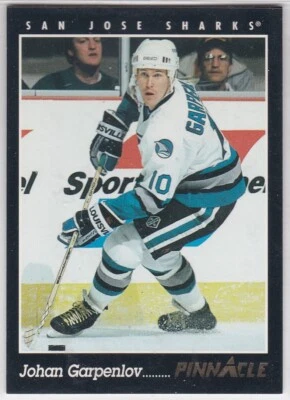 M) 1992-1993 Pinnacle NHL Hockey Trading Card Johan Garpenlov #63 - Image 1 of 2