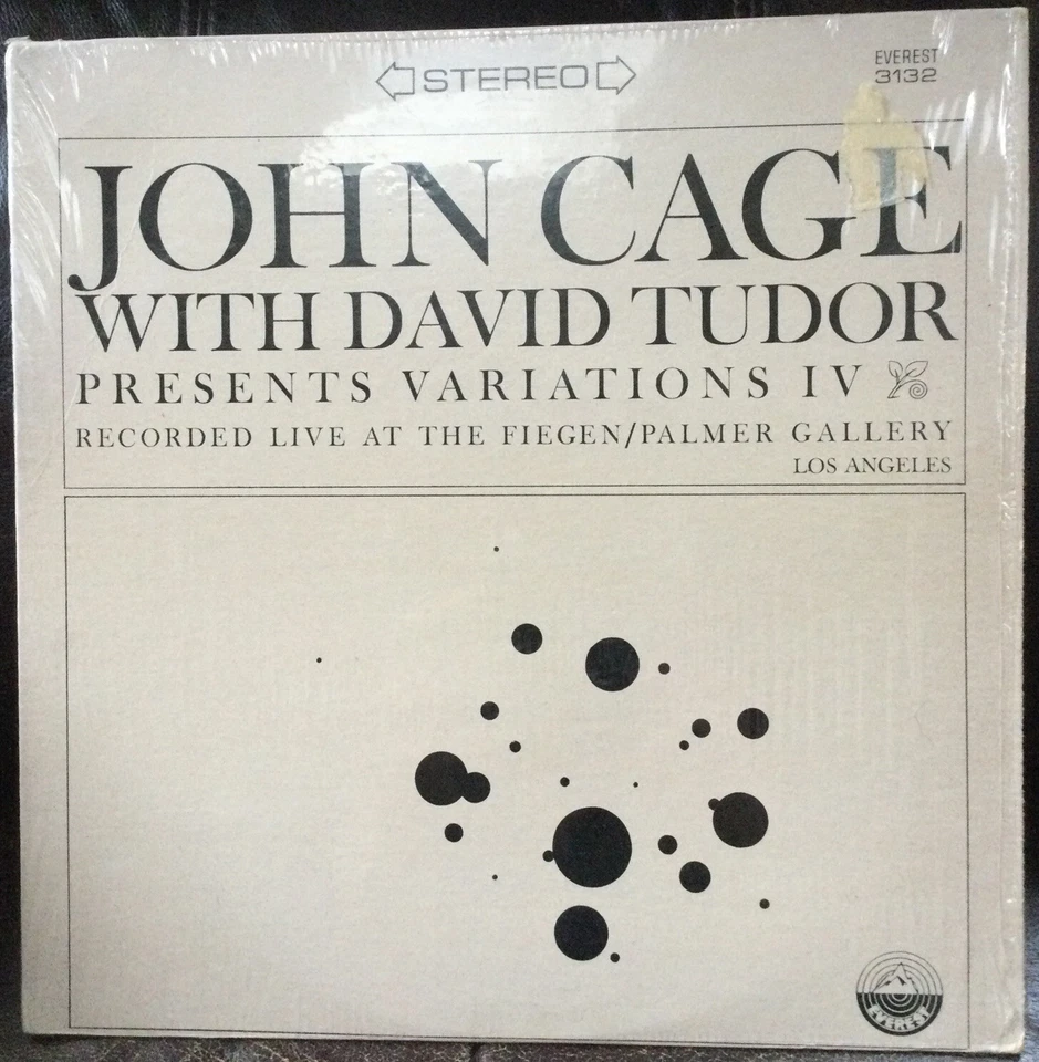 JOHN CAGE Variations IV with David Tudor Recorded Live 1965 LP. Everest 3132 NM - Image 1 of 4
