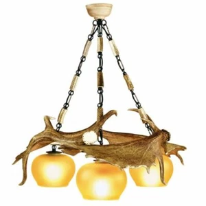 Real Gamo Horn Ceiling Spider. Lights: 3xE27 M: 75x75x65cm 152802 - Picture 1 of 1