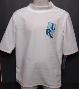 Rash Skin Guard Short Sleeve Shirt White SURF Swimwear UPF 50+ Cherokee Small - Picture 1 of 2