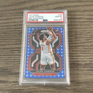 2021 PANINI PRIZM JALEN JOHNSON NBA 75TH PRIZM PSA 10 #305 ROOKIE RC - Bild 1 von 2