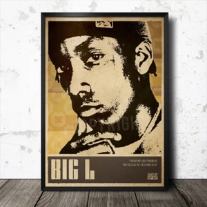 Big L Hip Hop Art Poster Rap Music Eric B & Rakim Beastie Boys - Picture 1 of 1