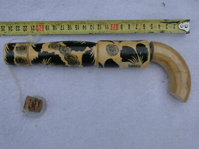 Vintage Soviet Russian USSR Air Pump Toy Wooden Gun Pistol With Cork 1974 - Image 1 of 4