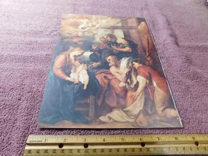 Religious Christian Art Print From Magazine Vintage 1958 A7 - Picture 1 of 2