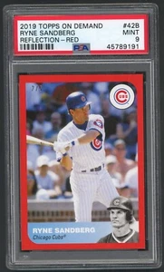2019 Topps On Demand Ryne Sandberg 42B PSA 9 MINT HALL OF FAME Reflection Red /5 - Picture 1 of 2