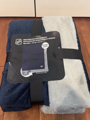 Nashville Predators NHL, Large 48"x60" Super Soft Fleece faux mink Throw Blanket Cover