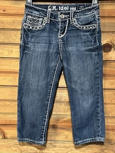 L.A. Idol USA Girl’s Jeans Size 12 Bling Studded Rhinestones - Picture 1 of 13