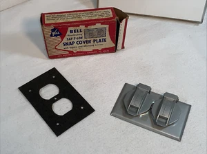 Bell Weatherproof Saf-T-Lok Snap Cover Plate Vtg Nos Electrical Electric Box USA - Picture 1 of 14