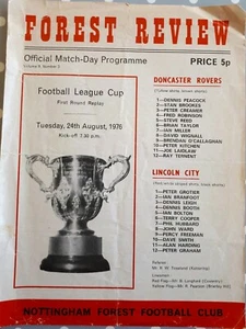 Doncaster Rovers League Cup Replay Programme v Lincoln at City Ground Nottingham - Picture 1 of 2