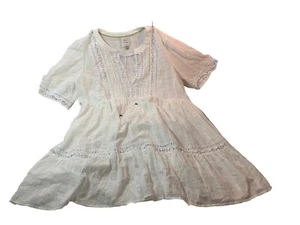 Vestido de sol Knox Rose XXL Plus algodón blanco translúcido encaje borla - Imagen 1 de 13