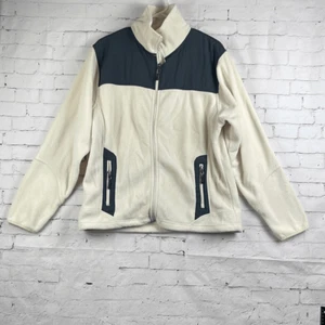 10,000 Ft Above Sea Level Jacket Womens XL Fleece Full Zip Pocket Cream Black - Picture 1 of 10