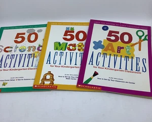 Lot Of 3 Scholastic Kindergarten Activities Books Homeschool  Math Art Science - Imagen 1 de 9