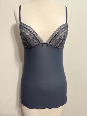 Top Camisola Top Pizarra Azul-Gris Intimissimi Espalda Corredora Encaje Talla S Foto 1 de 4