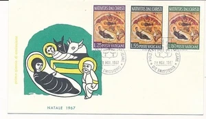 D222533 Nativity 9th Century Painting on Wood FDC Vatican City 1967 - Picture 1 of 1
