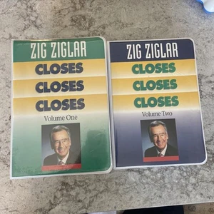Zig Ziglar Closes Closes Closes: Volume 1 & 2 NEW 2 Audio Cassettes & 2 VHS - Picture 1 of 4
