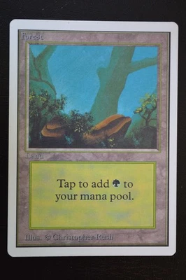 Magic The Gathering MTG FOREST (A) Unlimited Edition MP Moderately Played - Image 1 of 2