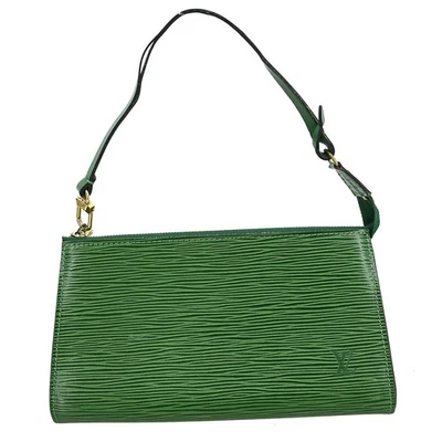 BOLSO DE MANO LOUIS VUITTON VERDE EPI POCHETTE ACCESORIOS 24 M52954 AR0936 YQ02637 Foto 1 de 4