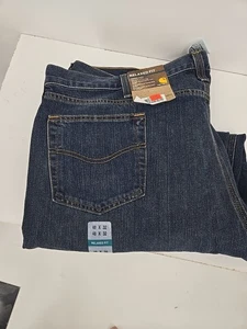 NWT Carhartt Men's Holter Jeans Blue Denim Relaxed Fit Holter Jeans 48x32 Logo - Picture 1 of 4