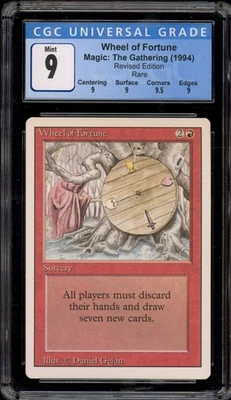 Magic The Gathering MTG Wheel of Fortune Revised Rare CGC 9 Mint - Image 1 of 2