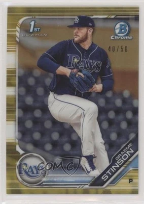 2019 Bowman Draft Chrome Gold Refractor /50 Graeme Stinson #BDC-116 - Image 1 of 2