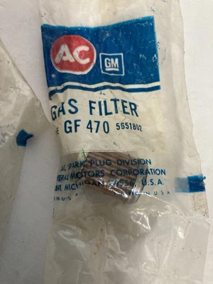 Lote 10 Novo Filtro de Gás Combustível Genuíno AC Delco NOS 5651802 GF470 *FRETE GRÁTIS* - Imagem 1 de 3
