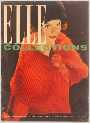 'ELLE' FRENCH VINTAGE MAGAZINE COLLECTIONS ISSUE 1 SEPTEMBER 1958 - Image 1 of 4