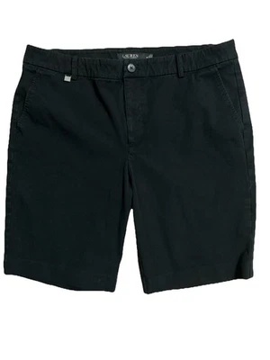 "Pantalones cortos Lauren Ralph Lauren para mujer talla 14 negros chinos golf entrepierna preppy 10""" Foto 1 de 4