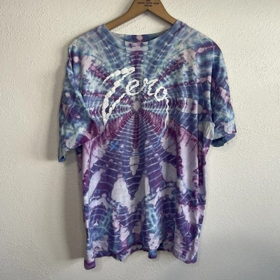 Camisa Tie Dye Vintage Zero Jam Band Años 90 Psicodélico Avión Smoke Trail XL Foto 1 de 4