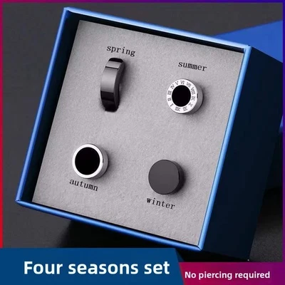 Men's Magnetic Earrings Clip Unisex Women Men Studs Non-piercing Magnet Earrings - Image 1 of 4