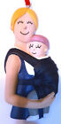 Blonde Mother with Baby Girl Carrier Ornament Christmas Tree Holliday Gift First