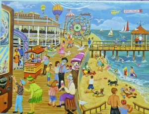 .PUZZLE...JIGSAW...RUSINKO...Ice Cream On The Boardwalk..300pc..Factory Sealed - Picture 1 of 1