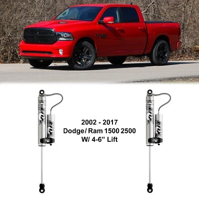 Amortiguadores traseros de elevación Fox 2.0 Shox Reservoir 4-6" para 02-17 Ram 1500 / 2500 / 3500 Foto 1 de 4