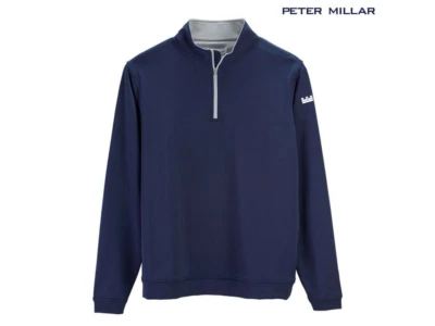 NWT Citadel x Peter Millar Quarter Zip Black Embroidered UPF 50 LG Hedge Fund - Image 1 of 2