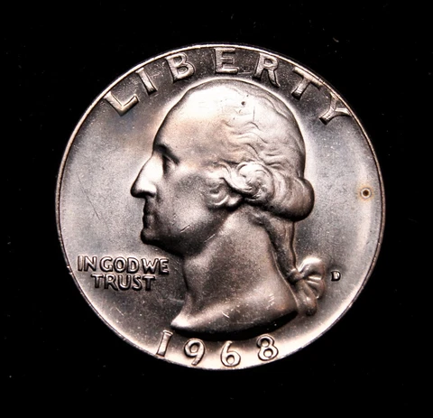 1968-D Washington Quarter  MS+++++ Cover