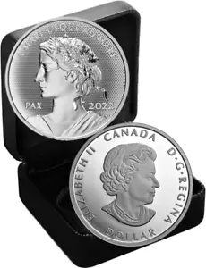 2022 Lady Peace PAX Dollar $1 1OZ Pure Silver Proof Pulsating UHR Coin Canada - Picture 1 of 1