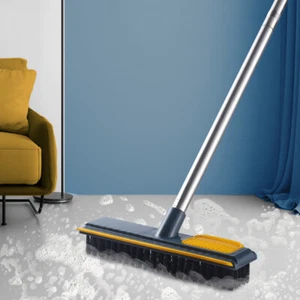 Floor Scrub Brush Push Broom Long Handle for Cleaning Tile Bathroom Tub Patio╙⸙ - Picture 1 of 9