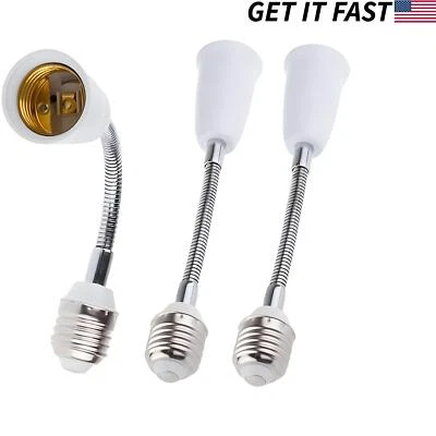3 Pack E26 E27 Light Bulb Socket Flexible Extension Adapter Standard Medium Base - Image 1 of 4