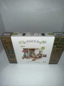 Rolife Robotime DIY Miniature House Simon's Coffee Shop #DG109 LED Lights NIB - Picture 1 of 6