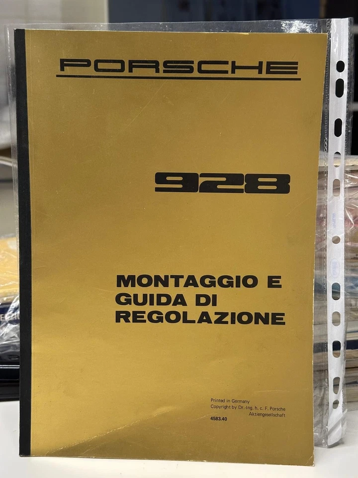 ORIGINALE!!! Manuale montaggio e guida di regolazione PORSCHE 928 - Immagine 1 di 1
