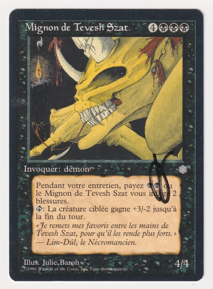 Signed French Minion of Tevesh Szat Proof MP Ice Age Artist Julie Baroh MTG AP! - Image 1 of 2