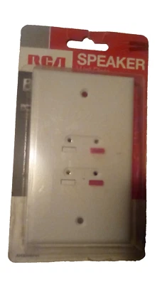 RCA Speaker Wall Plate for In-Wall Speaker Installations - White - AH300WHR  NEW - Image 1 of 2