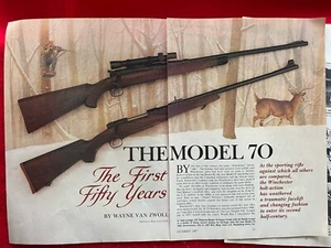 Vintage 1987 Winchester Model 70 Magazine Article/Print Ad History Photos Articl - Picture 1 of 8